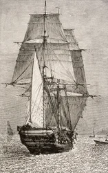 Die Brigg HMS Beagle, aus 