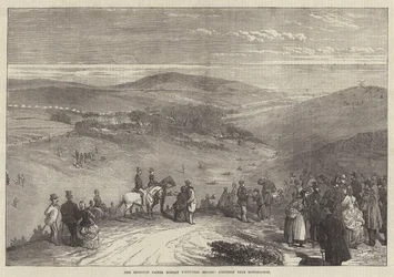 Die Oster-Montag-Freiwilligenparade in Brighton, Kampf nahe Rottingdean