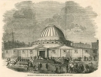 Das Gebäude am Leicester Square, für Mr. Wylds Modell der Erde