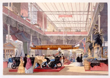 Die kanadische Halle aus Dickinsons Comprehensive Pictures of the Great Exhibition of 1851..., veröffentlicht von Dickinson Brothers, 1854