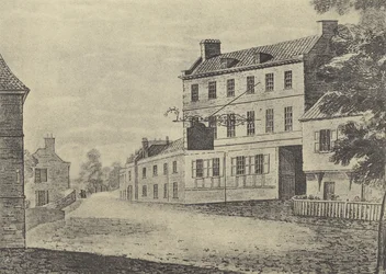 Das Christopher Inn in Eaton in Buckinghamshire (Gravur)