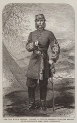 Der Bürgerkrieg in Amerika, Oberst des 4. Regiments der Europäischen Brigade der Konföderierten Armee (Stich)