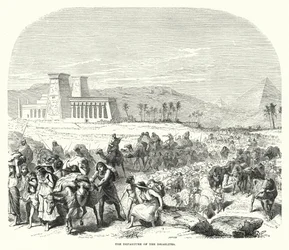 Der Auszug der Israeliten (Gravur)