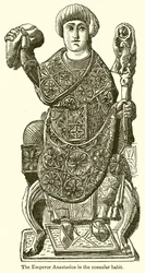 Der Kaiser Anastasius im Konsulargewand