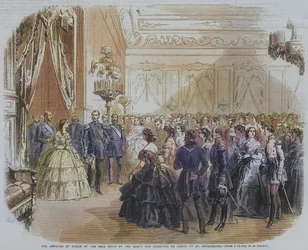 Der Kaiser von Russland auf dem Ball, gegeben von Graf und Gräfin de Morny in St. Petersburg (Gravur)