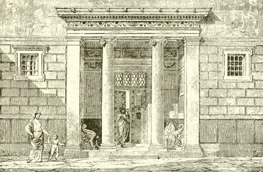 Der Eingang zu einem Adelsanwesen in Athen