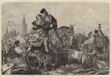 Der Jahrmarkt in Sevilla (Gravur)