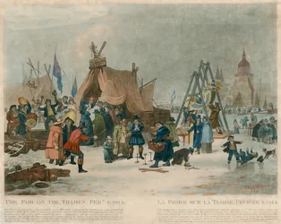 Der Jahrmarkt auf der Themse, 4. Februar 1814