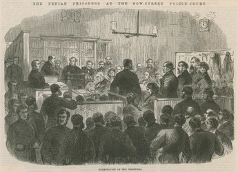 Die Fenian-Gefangenen am Bow Street Magistrates