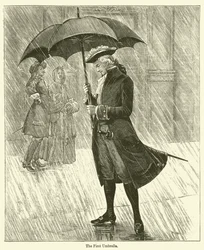 Der erste Regenschirm