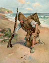 Der Fußabdruck im Sand