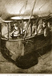 Die vordere Gondel des Zeppelin-Luftschiffs, 1914-19