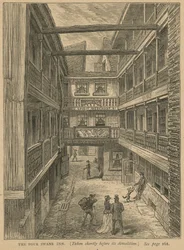 The Four Swans Taverne, kurz vor ihrem Abriss