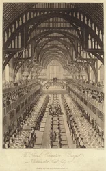 Das große Krönungsbankett in der Westminster Hall