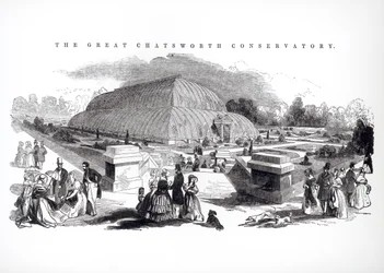 Das Große Konservatorium in Chatsworth, 1844
