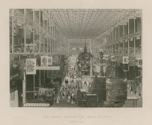 Die Große Ausstellung, Hauptallee, Blick nach Osten