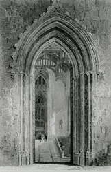 Die Große Westhalle, die zum Großen Salon oder Oktagon führt, Fonthill Abbey, 1824