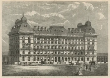 Das Grosvenor Hotel, im Bau auf dem Gelände des alten Grosvenor Basin, Belgravia
