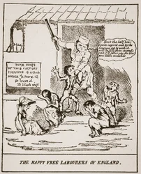 Die glücklichen freien Arbeiter Englands, aus einem Druck veröffentlicht 1833, Illustration aus Die Kirche von England: Eine Geschichte für das Volk von H.D.M. Spence-Jones, veröffentlicht um 1910