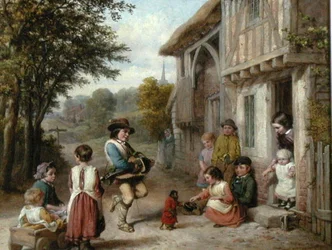 Der Drehorgelspieler, um 1865