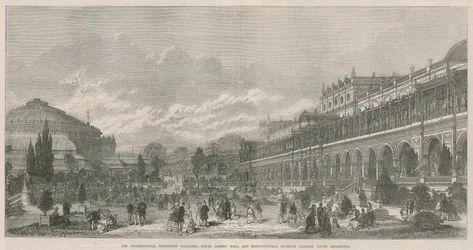 Die Galerien der Internationalen Ausstellung, Royal Albert Hall und die Gärten der Gartenbaugesellschaft, South Kensington