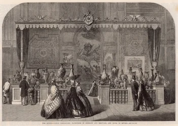 Die Internationale Ausstellung; Gobelins- und Beauvais-Tapisserien und Sevres-Porzellan