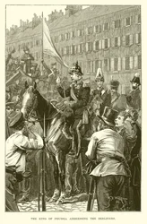 Der König von Preußen spricht zu den Berlinern