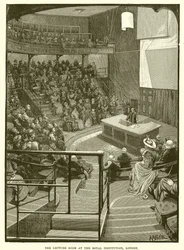 Der Vorlesungssaal der Royal Institution, London