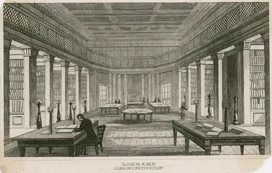 Die Bibliothek der London Institution, Finsbury Circus, London