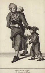 Der Londoner Bettler (Gravur)