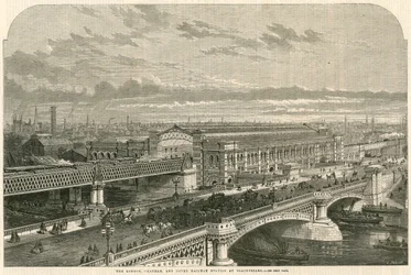 Die London, Chatham und Dover Eisenbahnstation in Blackfriars, London