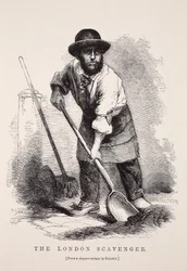 Der Londoner Müllsammler, nach einem Daguerreotypie von Richard Beard, Illustration aus London Labour and London Poor von Henry Mayhew, veröffentlicht 1862