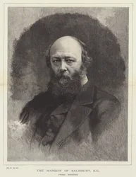 Der Marquis von Salisbury, KG, Premierminister (Stich)