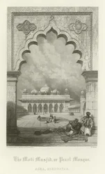 Die Moti Masjid oder Perlenmoschee, Agra, Indien