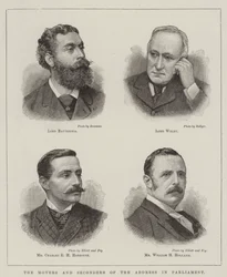 Die Antragsteller und Unterstützer der Adresse im Parlament