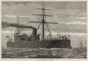 Das neue türkische Panzerschiff Payki Shereef (Gravur)