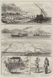 Die Nil-Expedition mit den Royal Engineers (Gravur)