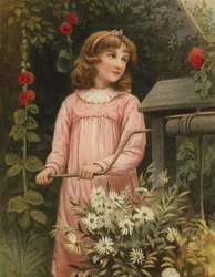 Der alte Brunnen (Chromolithografie)