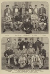 Die Oxford University Eleven und die Australier (Stich)