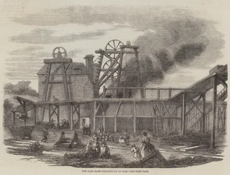 Das Page Bank Colliery-Grubenfeuer (Gravur)