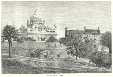 Der Palast von Lahore (Gravur)