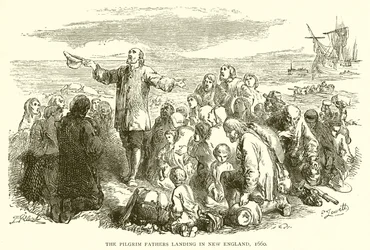 Die Pilgerväter landen in Neuengland, 1660