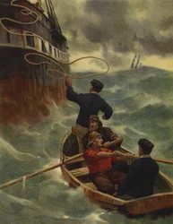 Das Lotsenboot (Chromolithografie)