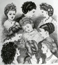 Die aktuellen Frisuren, 1870