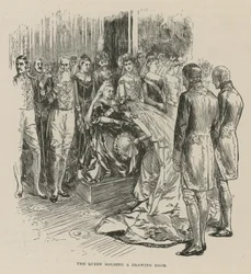 Die Königin hält einen Empfang