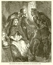 Die Königin von Jakob II. versteckt sich in Gravesend, 1688