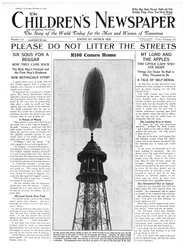 Das Luftschiff R100 kehrt nach Hause zurück, Titelseite der 