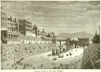 Die Rennbahn im Circus Maximus