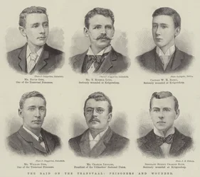 Der Überfall auf den Transvaal, Gefangene und Verwundete (Gravur)