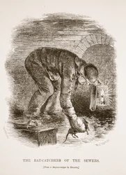 Die Rattenfänger der Kanalisation, nach dem Daguerreotypie von Richard Beard, Illustration aus London Labour and London Poor von Henry Mayhew, veröffentlicht 1862